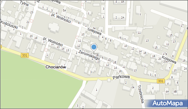 Chocianów, Żeromskiego Stefana, 3, mapa Chocianów