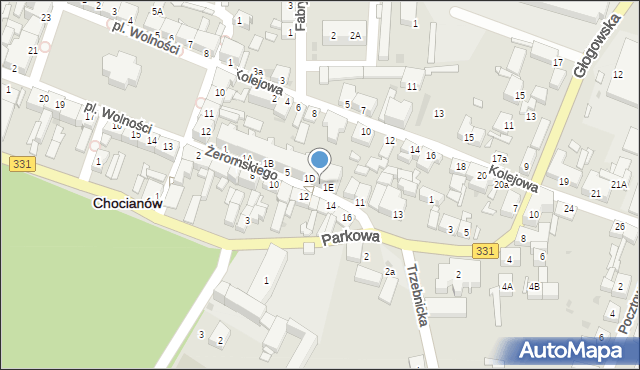Chocianów, Żeromskiego Stefana, 7, mapa Chocianów