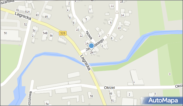 Chojnów, Żeromskiego Stefana, 2A, mapa Chojnów