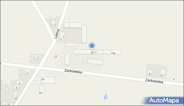 Chrzan, Żerkowska, 10, mapa Chrzan