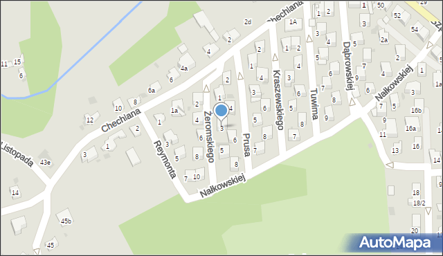 Chrzanów, Żeromskiego Stefana, 3, mapa Chrzanów