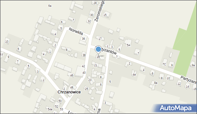 Chrzanowice, Żeromskiego Stefana, 19, mapa Chrzanowice