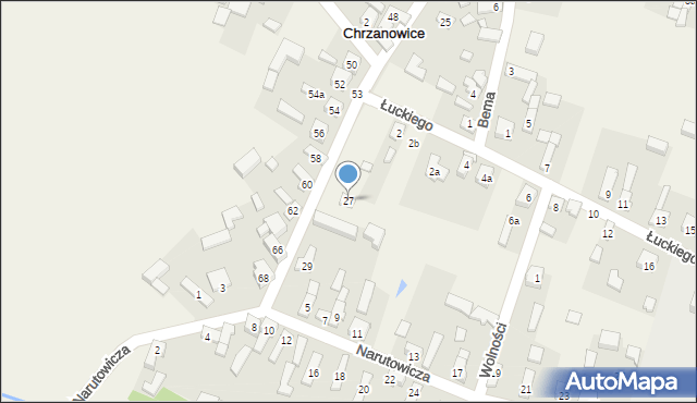 Chrzanowice, Żeromskiego Stefana, 27, mapa Chrzanowice