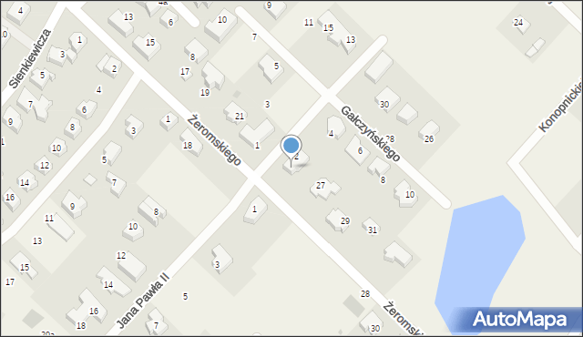 Chwaszczyno, Żeromskiego Stefana, 25, mapa Chwaszczyno