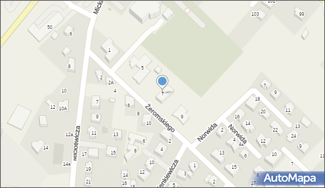 Chwaszczyno, Żeromskiego Stefana, 7, mapa Chwaszczyno