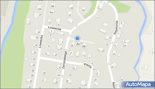 Cieszyn, Żeromskiego Stefana, 15A, mapa Cieszyna