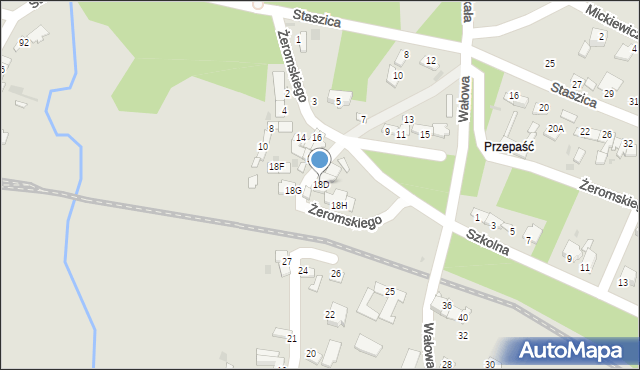 Ćmielów, Żeromskiego Stefana, 18D, mapa Ćmielów