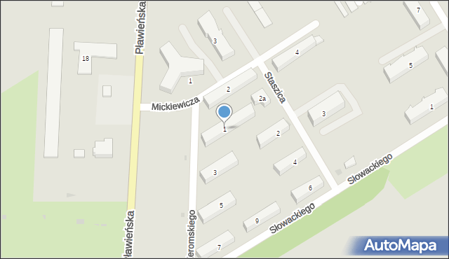 Czaplinek, Żeromskiego Stefana, 1, mapa Czaplinek