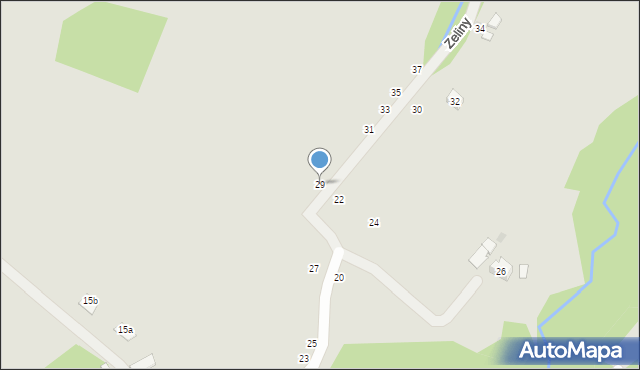 Czchów, Zeliny, 29, mapa Czchów
