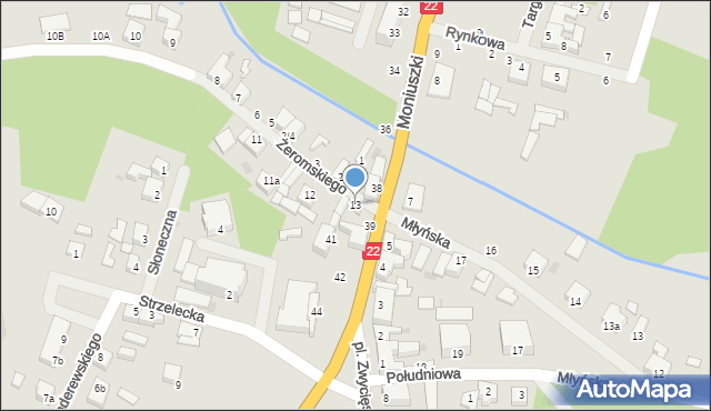 Człopa, Żeromskiego Stefana, 13, mapa Człopa