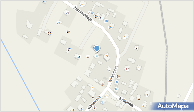 Czostków, Żeromskiego Stefana, 11, mapa Czostków