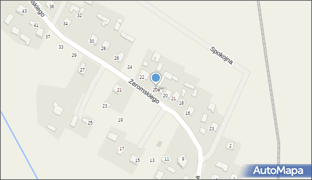 Czostków, Żeromskiego Stefana, 20a, mapa Czostków