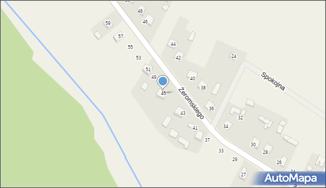 Czostków, Żeromskiego Stefana, 45, mapa Czostków