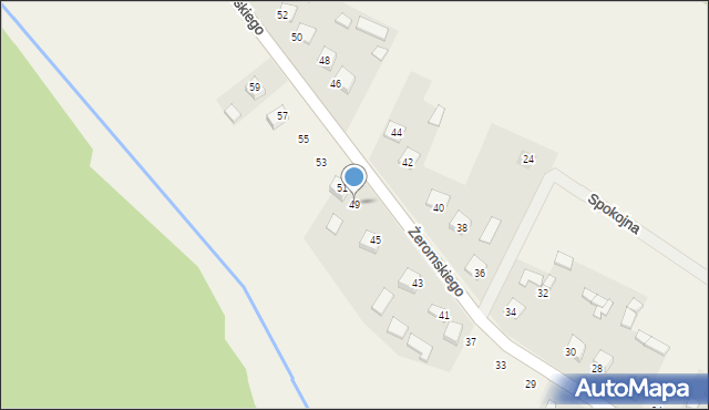 Czostków, Żeromskiego Stefana, 49, mapa Czostków