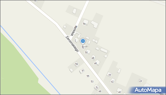 Czostków, Żeromskiego Stefana, 52, mapa Czostków