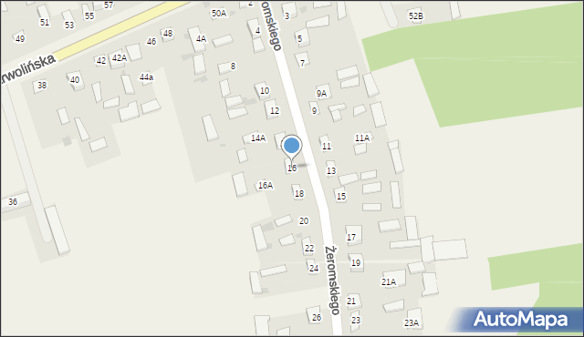 Dąbrówka-Ług, Żeromskiego Stefana, 16, mapa Dąbrówka-Ług