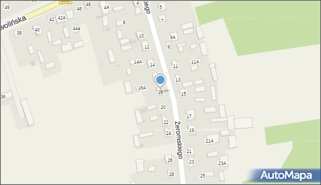 Dąbrówka-Ług, Żeromskiego Stefana, 18, mapa Dąbrówka-Ług