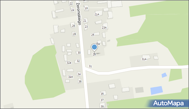 Dąbrówka-Ług, Żeromskiego Stefana, 29, mapa Dąbrówka-Ług