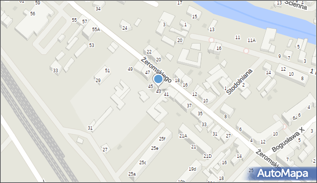 Darłowo, Żeromskiego Stefana, 43, mapa Darłowo