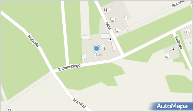 Dębinki, Żeromskiego Stefana, 3, mapa Dębinki