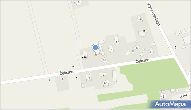 Długa Szlachecka, Żelazna, 18, mapa Długa Szlachecka