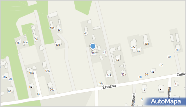 Długa Szlachecka, Żelazna, 46, mapa Długa Szlachecka