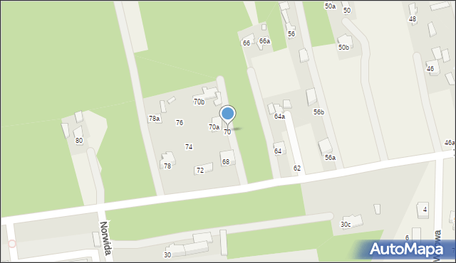 Długa Szlachecka, Żelazna, 70, mapa Długa Szlachecka