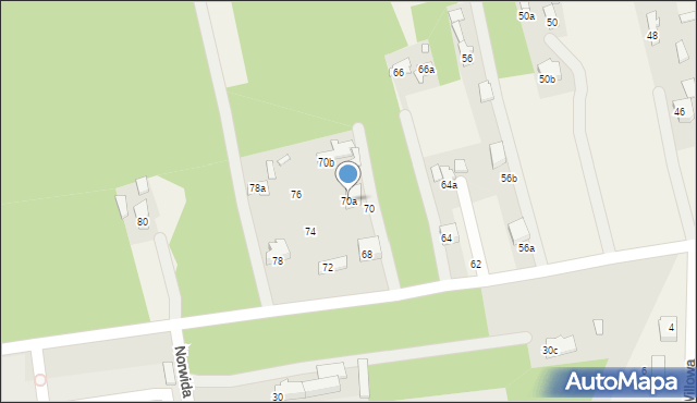 Długa Szlachecka, Żelazna, 70a, mapa Długa Szlachecka