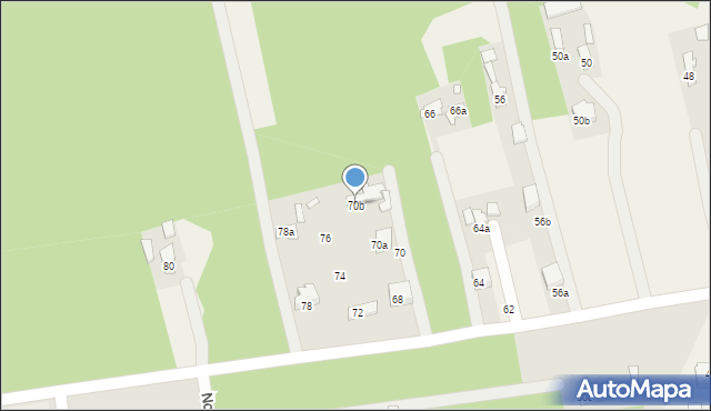 Długa Szlachecka, Żelazna, 70b, mapa Długa Szlachecka