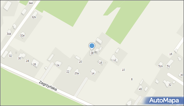 Dosin, Zegrzyńska, 18, mapa Dosin