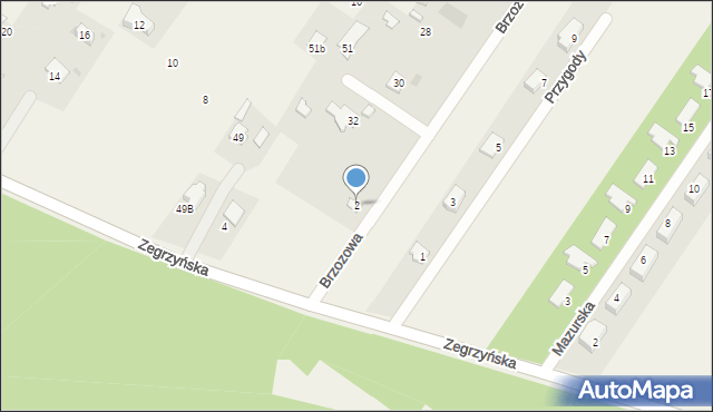 Dosin, Zegrzyńska, 2, mapa Dosin