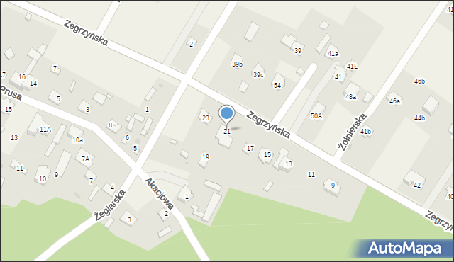 Dosin, Zegrzyńska, 21, mapa Dosin