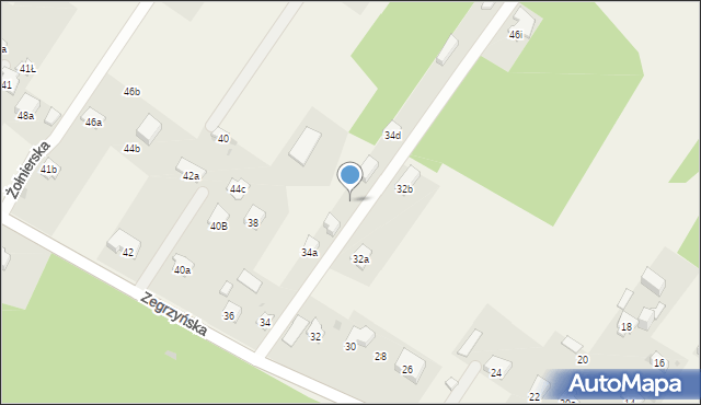 Dosin, Zegrzyńska, 34c, mapa Dosin