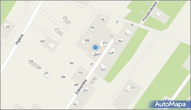 Dosin, Zegrzyńska, 41P, mapa Dosin