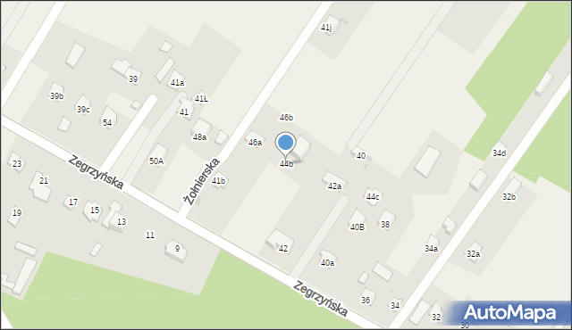 Dosin, Zegrzyńska, 44b, mapa Dosin