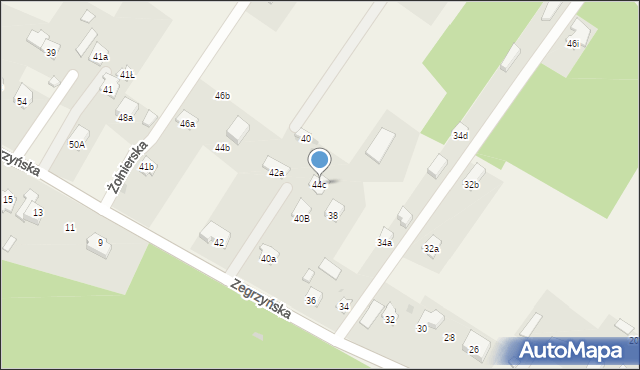 Dosin, Zegrzyńska, 44c, mapa Dosin