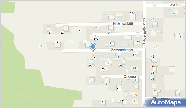 Dulowa, Żeromskiego Stefana, 7, mapa Dulowa