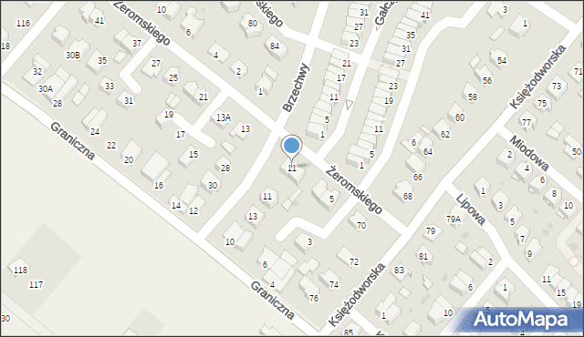 Działdowo, Żeromskiego Stefana, 11, mapa Działdowo