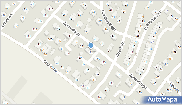 Działdowo, Żeromskiego Stefana, 21, mapa Działdowo