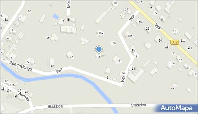 Dzierżoniów, Żeromskiego Stefana, 1a, mapa Dzierżoniów