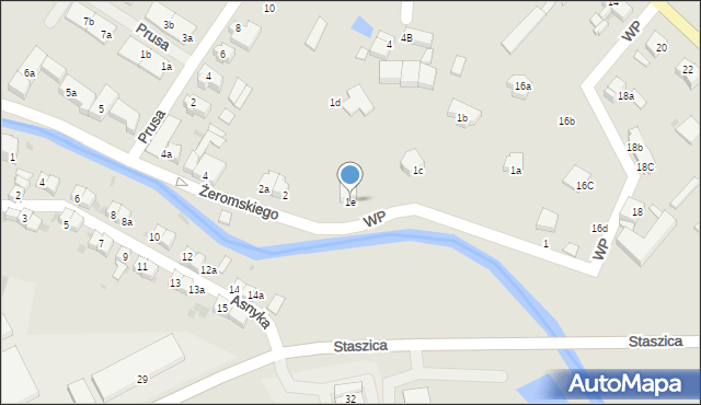 Dzierżoniów, Żeromskiego Stefana, 1e, mapa Dzierżoniów