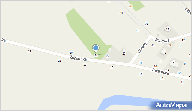 Dzikowo, Żeglarska, 24, mapa Dzikowo