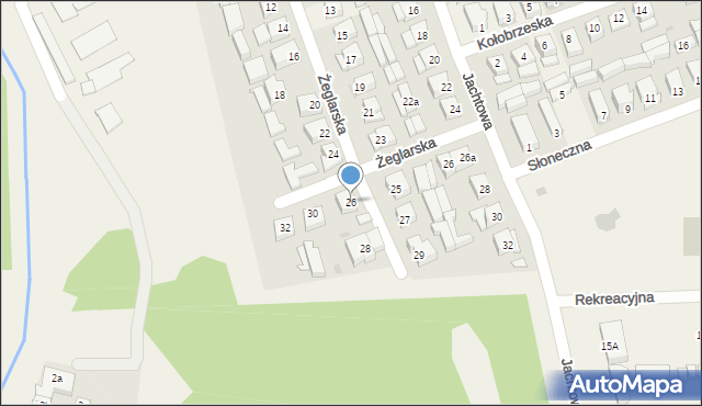 Dźwirzyno, Żeglarska, 26, mapa Dźwirzyno