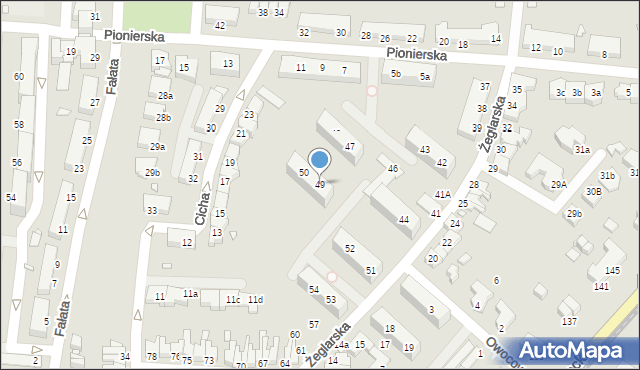 Elbląg, Żeglarska, 49, mapa Elbląga