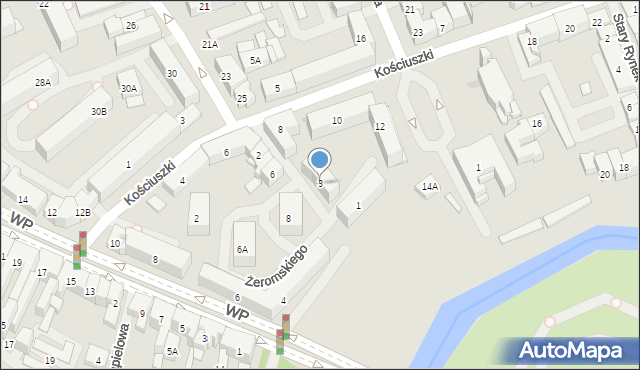 Ełk, Żeromskiego Stefana, 3, mapa Ełku