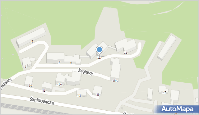 Gdynia, Żeglarzy, 11A, mapa Gdyni