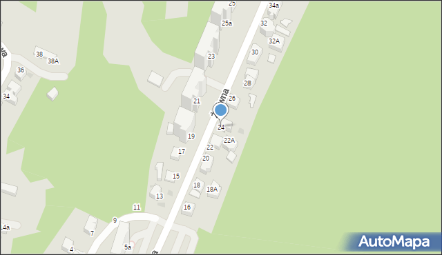 Gdynia, Żeliwna, 24, mapa Gdyni