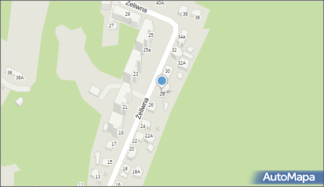 Gdynia, Żeliwna, 28, mapa Gdyni