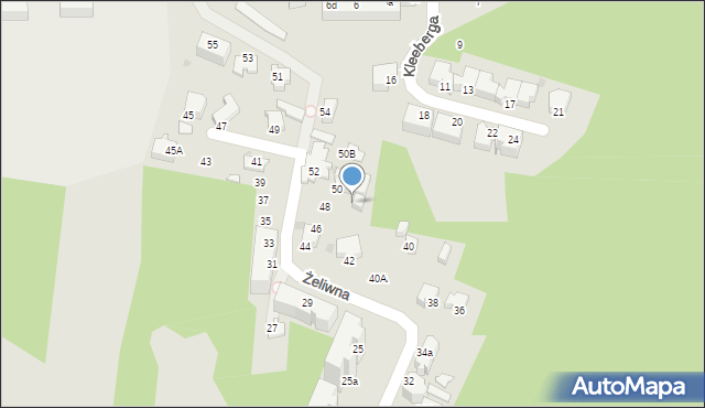 Gdynia, Żeliwna, 50A, mapa Gdyni