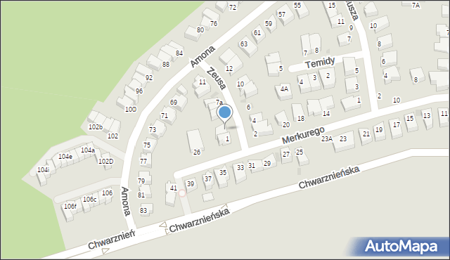 Gdynia, Zeusa, 3, mapa Gdyni